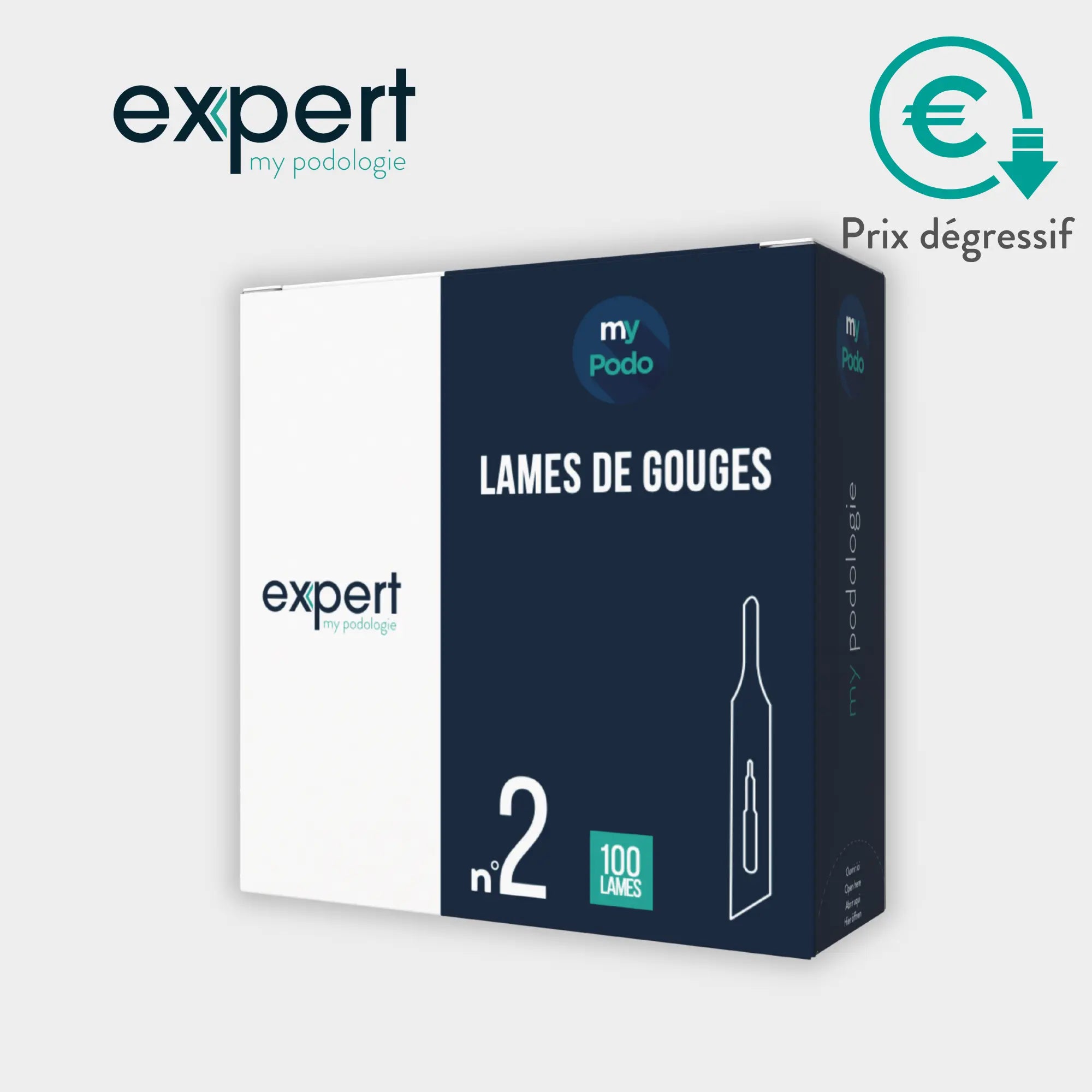100 Lames de gouges stériles - Expert by My Podologie Expert 