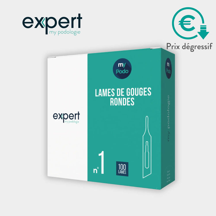 100 Sterile Gouge Blades - Round - Expert by My Podologie Expert 