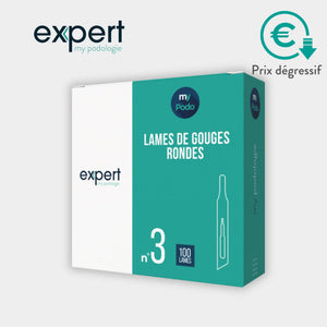 100 Sterile Gouge Blades - Round - Expert by My Podologie Expert 