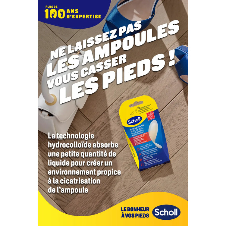 5 Pansements Hydrocolloïdes Talons - Grand Format pour Ampoules - Scholl Scholl 