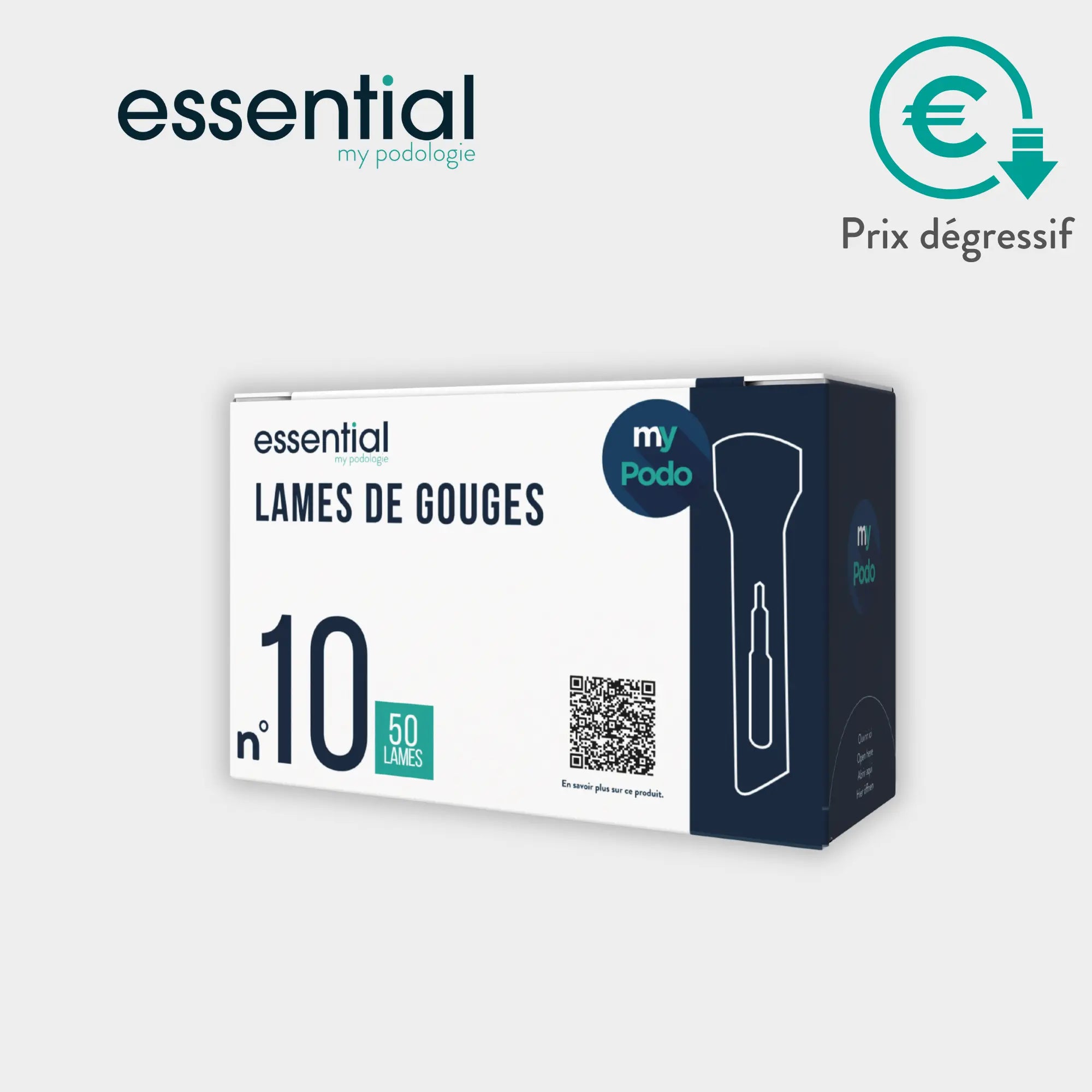 50 sterile gouge blades - Essential by My Podologie Essential 