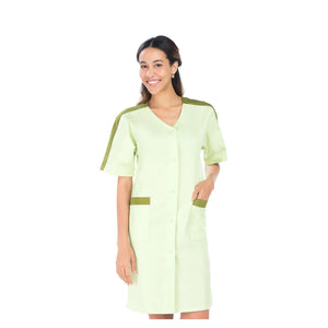 Aglaé - 7/8 blouse - Short sleeves - Women - 95 cm My Blouse  Sergé-Anis-Fougère-T6-XXXL