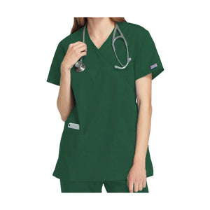 Bayonne - Tunique médicale - Effet cache-coeur  - Manches courtes - Femme - 72 cm - Cherokee Cherokee Authentic Workwear  Vert-Chasseur-3XL