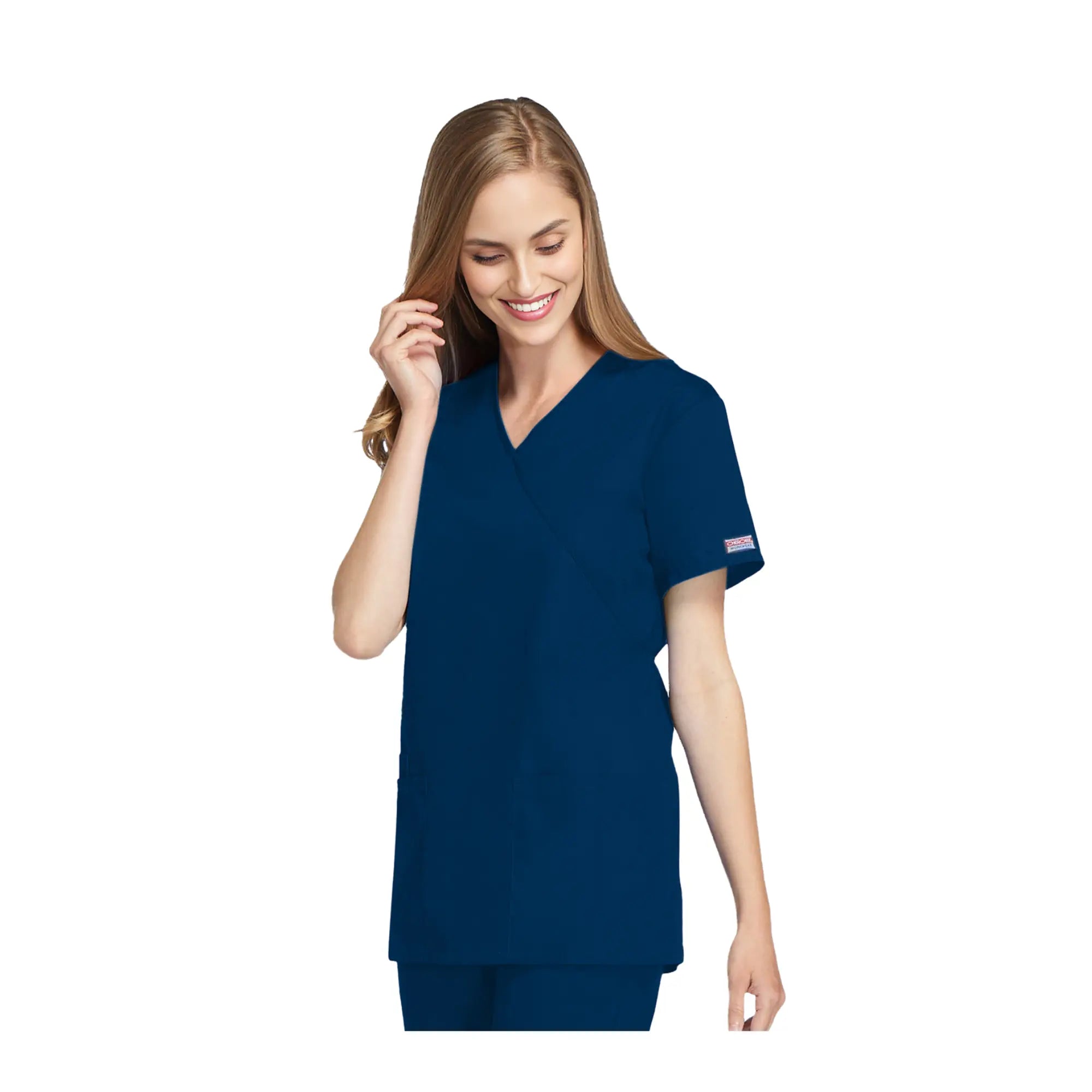 Bayonne - Medical Tunic - Wrap Effect - Short Sleeve - Women - 72 cm - Cherokee Cherokee Authentic Workwear 
