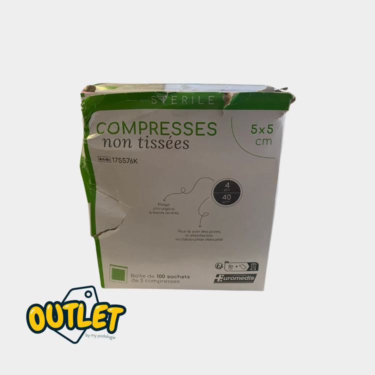 Compresse Non-tissée Stérile - 40g/m2 - Pochette de 2 compresses - Euromédis // Défaut Euromédis 