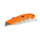 Cutter ergonomique fluo à lame rétractable - Silverline