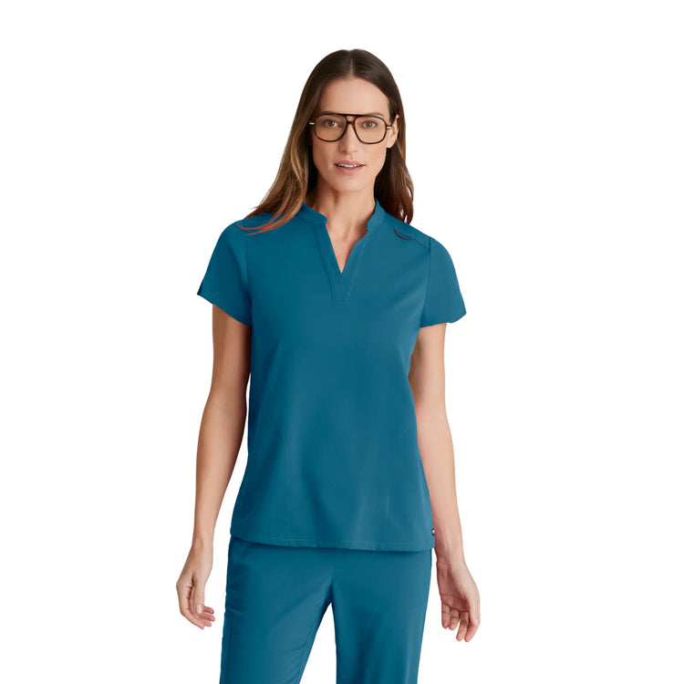 Flora - Tunique col à bande - Femme - Grey’s Anatomy Stretch Grey’s Anatomy  Bleu Bahamas / XL