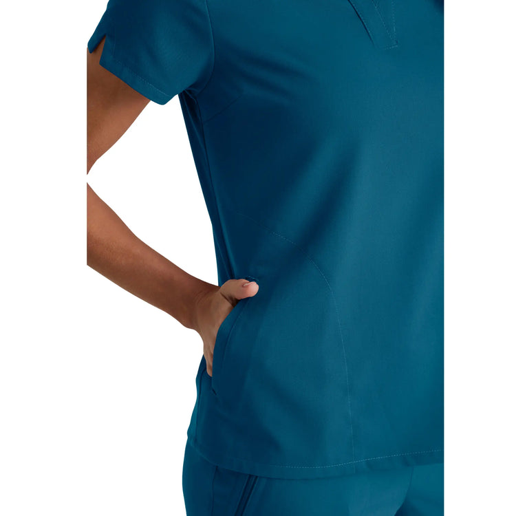 Flora - Tunique col à bande - Femme - Grey’s Anatomy Stretch GREYS ANATOMY STRETCH