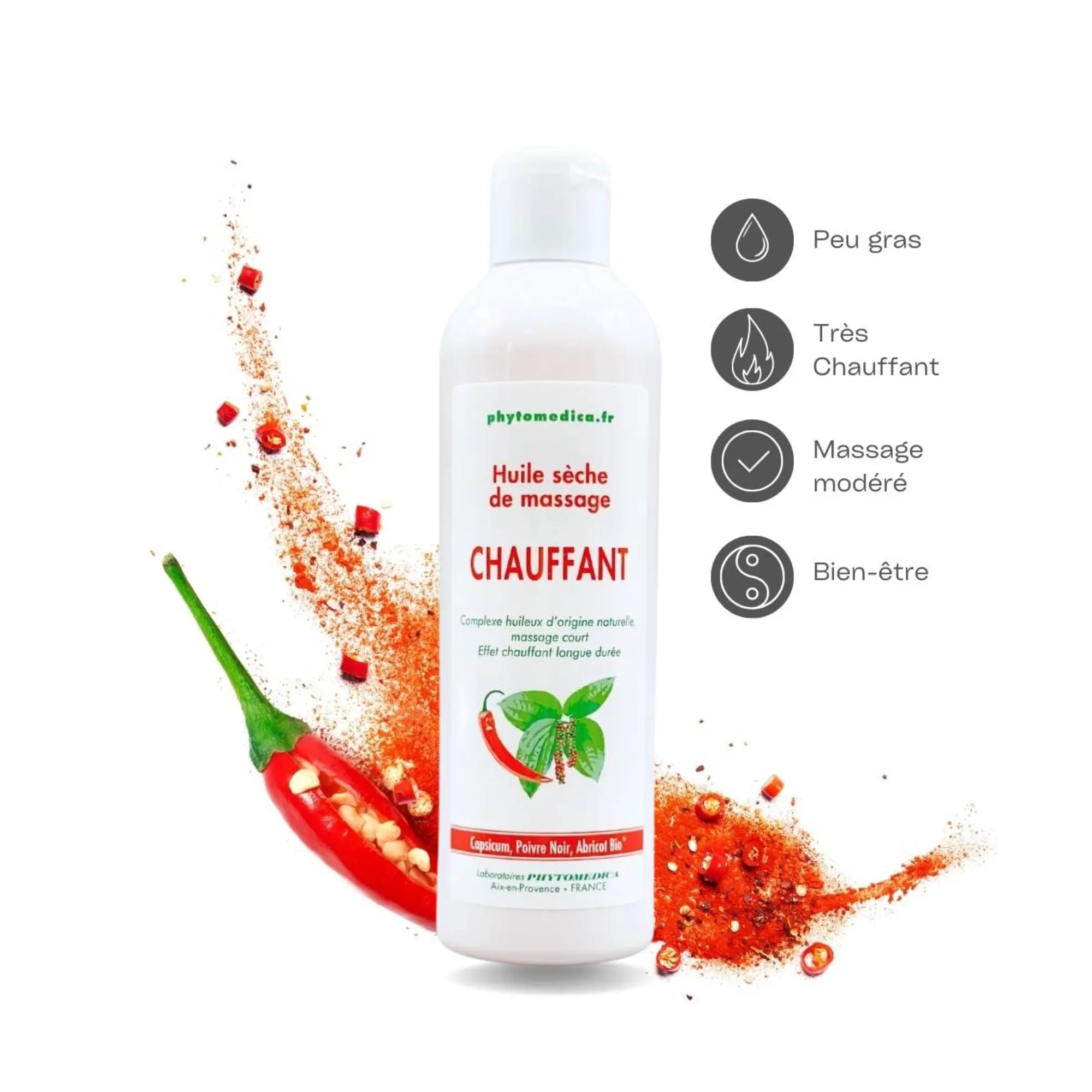 Dry heating oil - two capacities - Phytomeda Laboratoires Phytomeda 