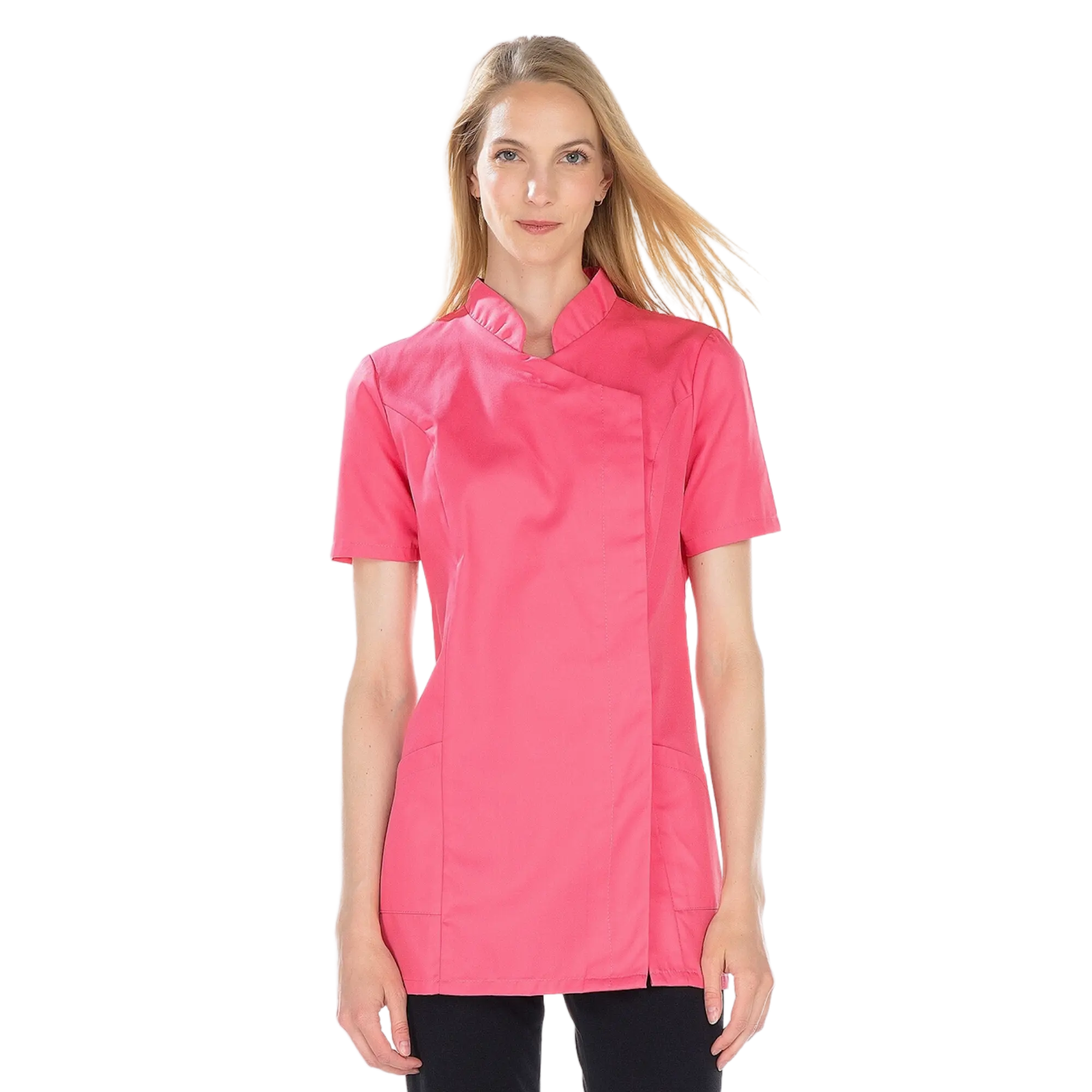 Inès - Blouse longue - Manches courtes - Femme - 105 cm 