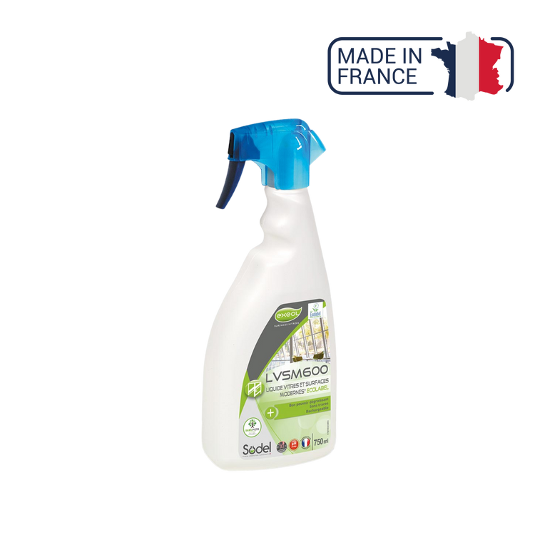 LVSM600  - Nettoyant dégraissant surfaces vitrées Écolabel - Sodel Exeol 