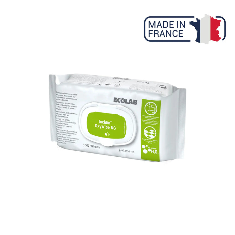 Lingettes Désinfectantes Incidin Oxywipe NG - 2 contenances - Ecolab by Anios Anios  100 lingettes (20 x 20 cm)