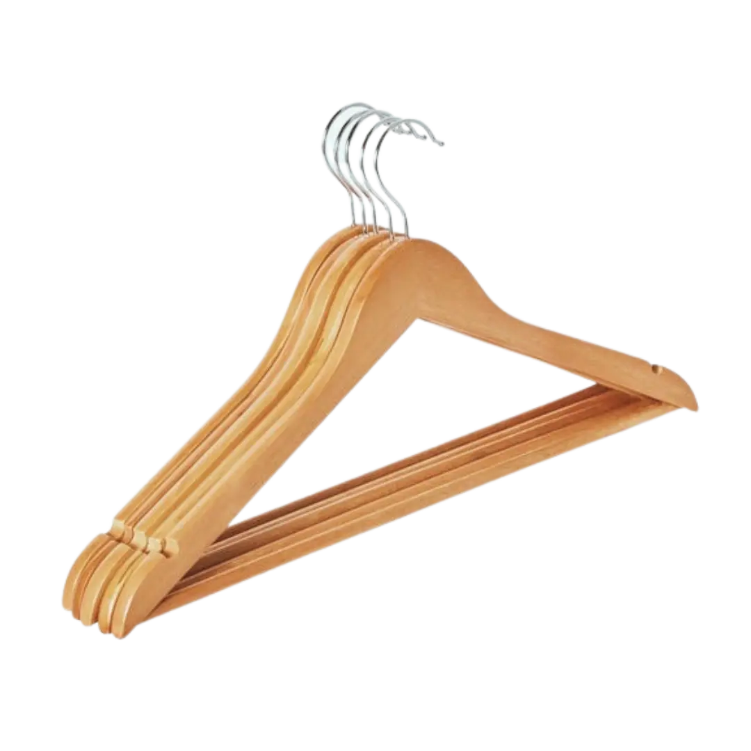 Lot de 4 cintres en bois