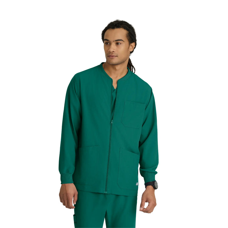 Oly - Veste médicale col rond - Homme - Skechers SKECHERS  Vert Chasseur / XL