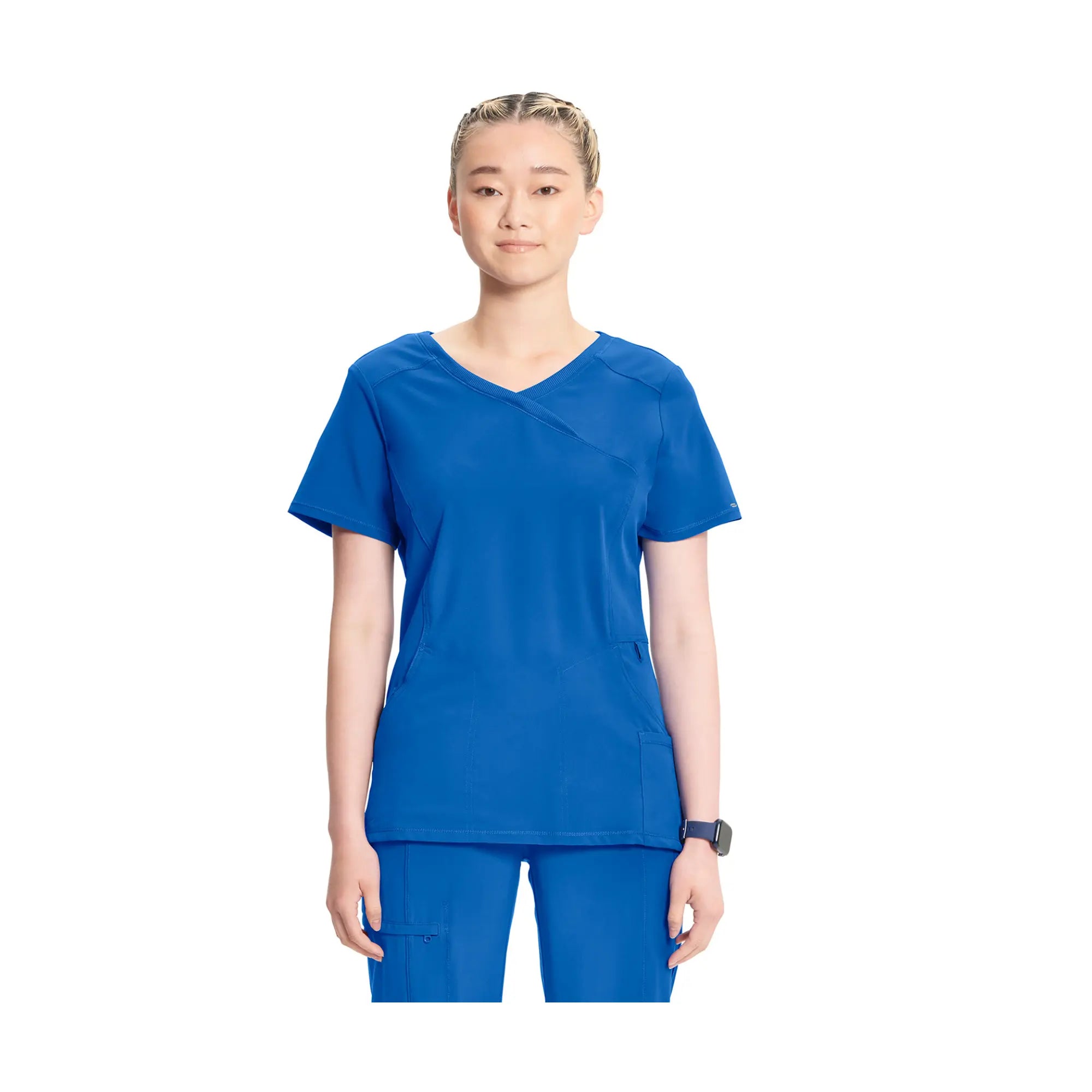 Ondres - Tunique médicale - Cache-coeur - 66 cm - Femme -  Cherokee - Couleur 1 Cherokee Medical Uniforms  Bleu-Roi-3XL