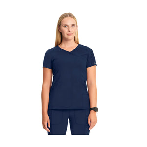 Ondres - Tunique médicale - Cache-coeur - 66 cm - Femme -  Cherokee - Couleur 1 Cherokee Medical Uniforms  Bleu-Marine-3XL