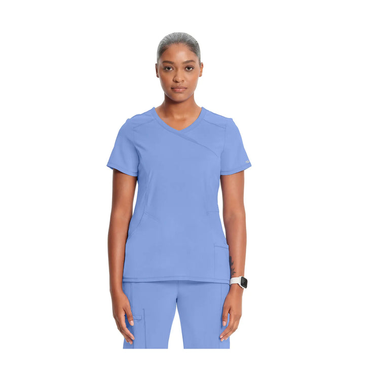 Ondres - Tunique médicale - Cache-coeur - 66 cm - Femme -  Cherokee - Couleur 1 Cherokee Medical Uniforms  Bleu-Ciel-3XL