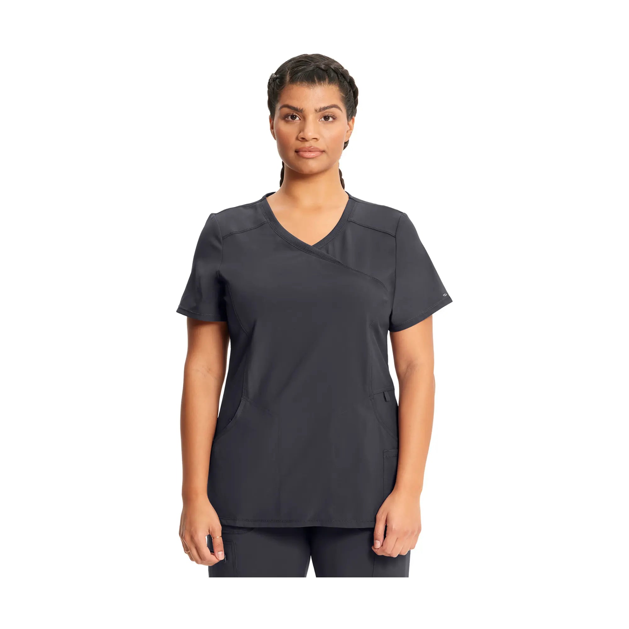 Ondres - Tunique médicale - Cache-coeur - 66 cm - Femme -  Cherokee - Couleur 1 Cherokee Medical Uniforms  Anthracite-3XL