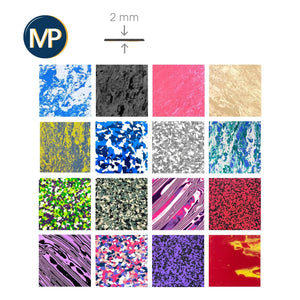 PE EVA covering - Shore 30 - 2mm - 1035 x 1030 mm - 15 MP colors 