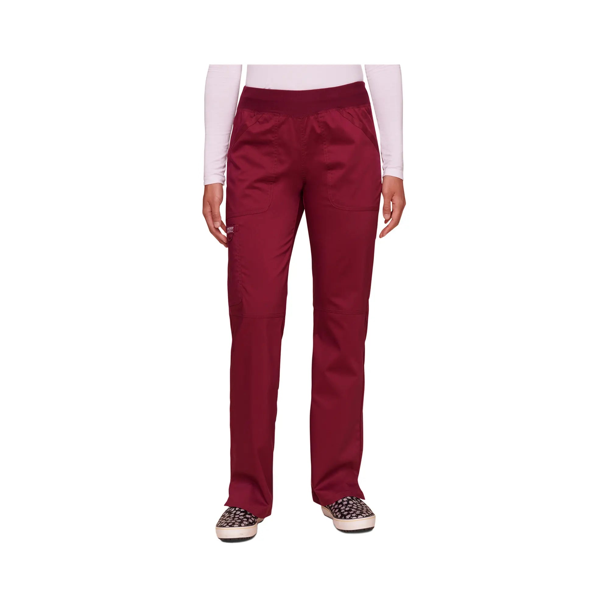 Villeurbanne - Pantalon droit taille mi-haute - Femme - Cherokee Cherokee Authentic Workwear  Bordeaux-3XL